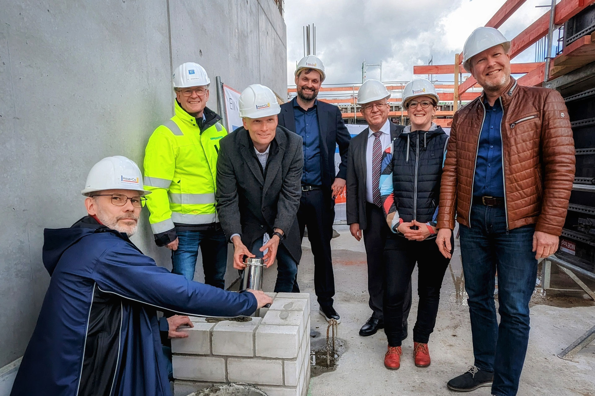 H+c Grundsteinlegung Turm Am Park 2023 04 11